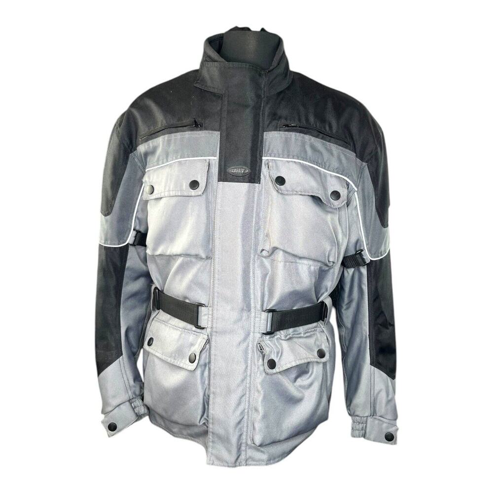 Bilt BLW 1 Touring Waterproof Full Zip Buckle Motorcycle Jacket Size Large‎ EUC